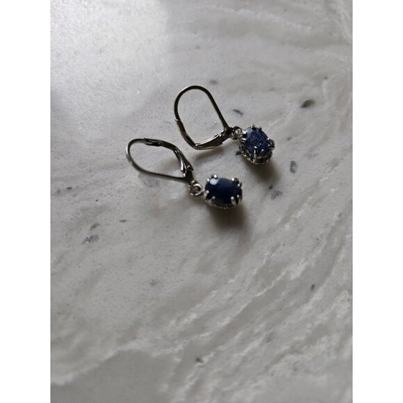 5.00ctw Ruby, Sapphire, And Emerald Silver Earrings Set Of 3 - Picture 7 of 12